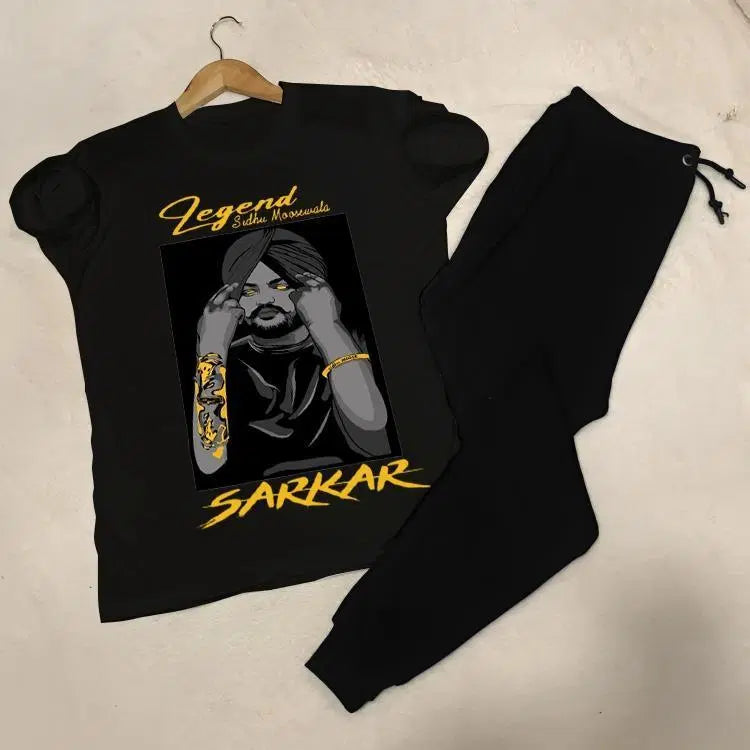 2 Pcs Men's Jersey Printed Track Suit