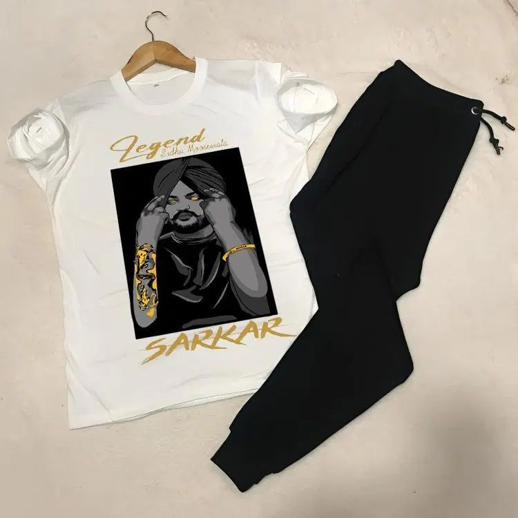 2 Pcs Men's Jersey Printed Track Suit