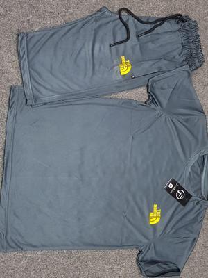 2 Pcs Men's Micro Interlock Plain T-Shirt & Shorts Tracksuit