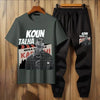2 Pcs Men's Talha Anjum Printed Track Suit